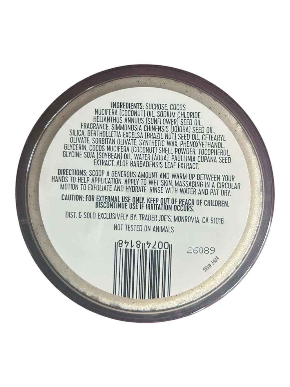 Trader Joe’s Brazil Nut Body Scrub - New in Tub